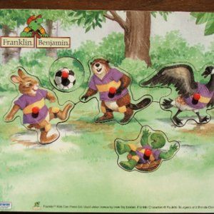 Franklin Benjamin Peg Puzzle 5 Piece Vintage Irwin COMPLETE (P76)